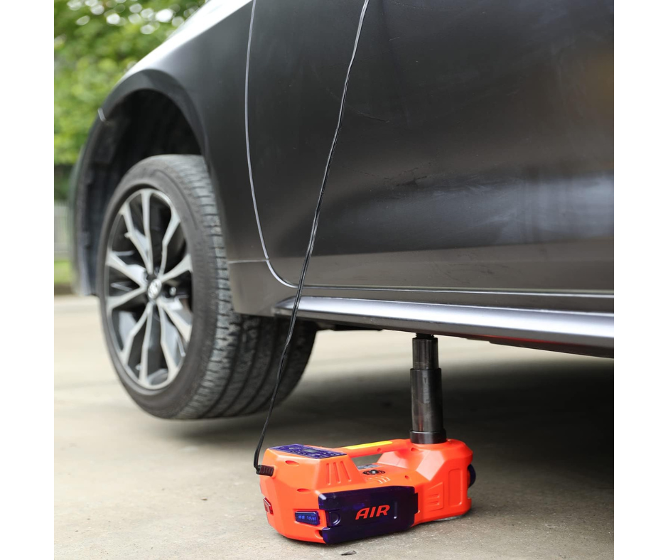 DC 12V 5T Electric Hydraulic Car Jack 6-in-1 Set with Digital Inflator for All Cars Use – 24 Months Warranty