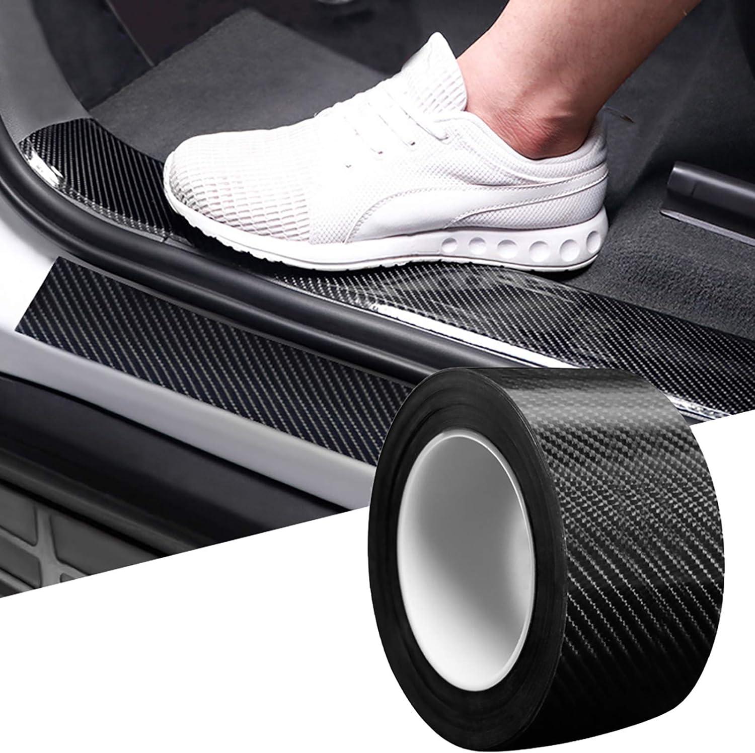Car Door Edge Guard 7CM – 5D Carbon Fiber Scratch Protector Tape for Bumper, Sill & More (Universal Fit)