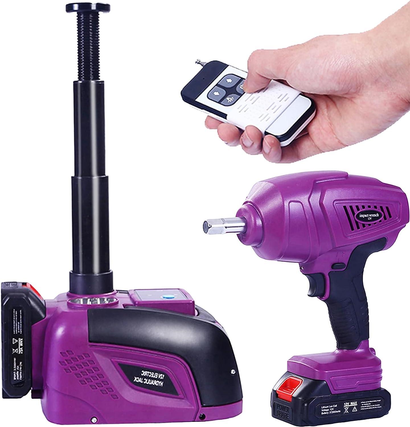 12V DC Cordless Electric Hydraulic Car Jack set– 5 Ton