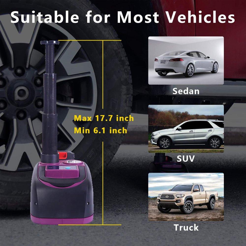 12V DC Cordless Electric Hydraulic Car Jack set– 5 Ton