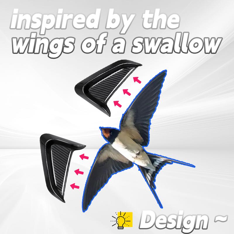Car Decorative Fender Wing shape Design Attractive look