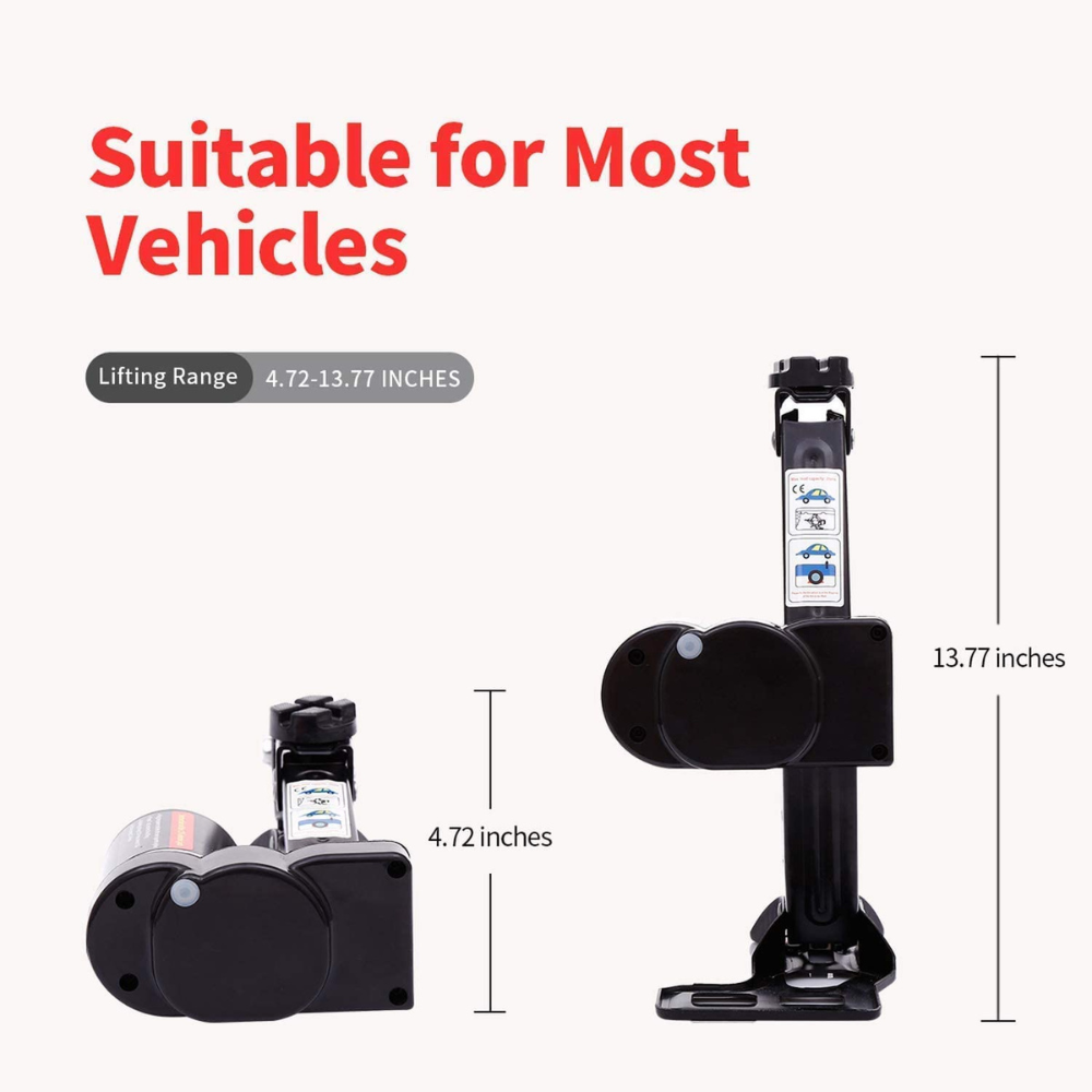 DC 12V Electric Hydraulic 6-in-1 Car Jack Set with Impact Wrench for All Cars Use