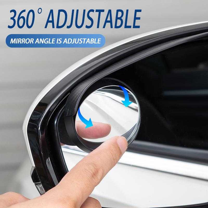 Blind Spot Mirrors for Car, HD Glass Convex Rear View Mirror with 360 Adjustable Stick-On, Frameless Wide Angle Exterior Accessory for SUV & Truck (Pack of 2)