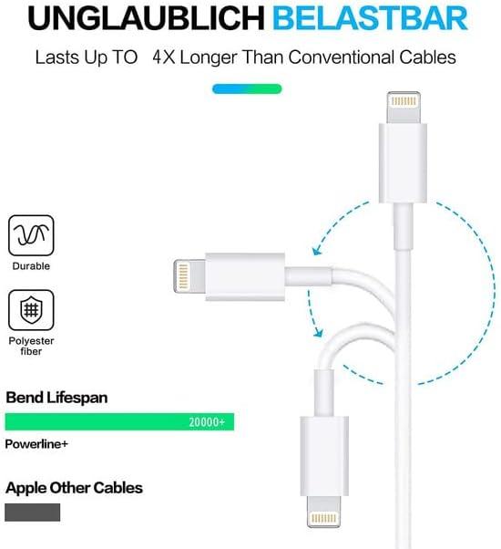 Pack of 2 USB C to Lightning Cable 20W 1M iPhone Fast Charger Cable USB-C Power Delivery Charging Cord