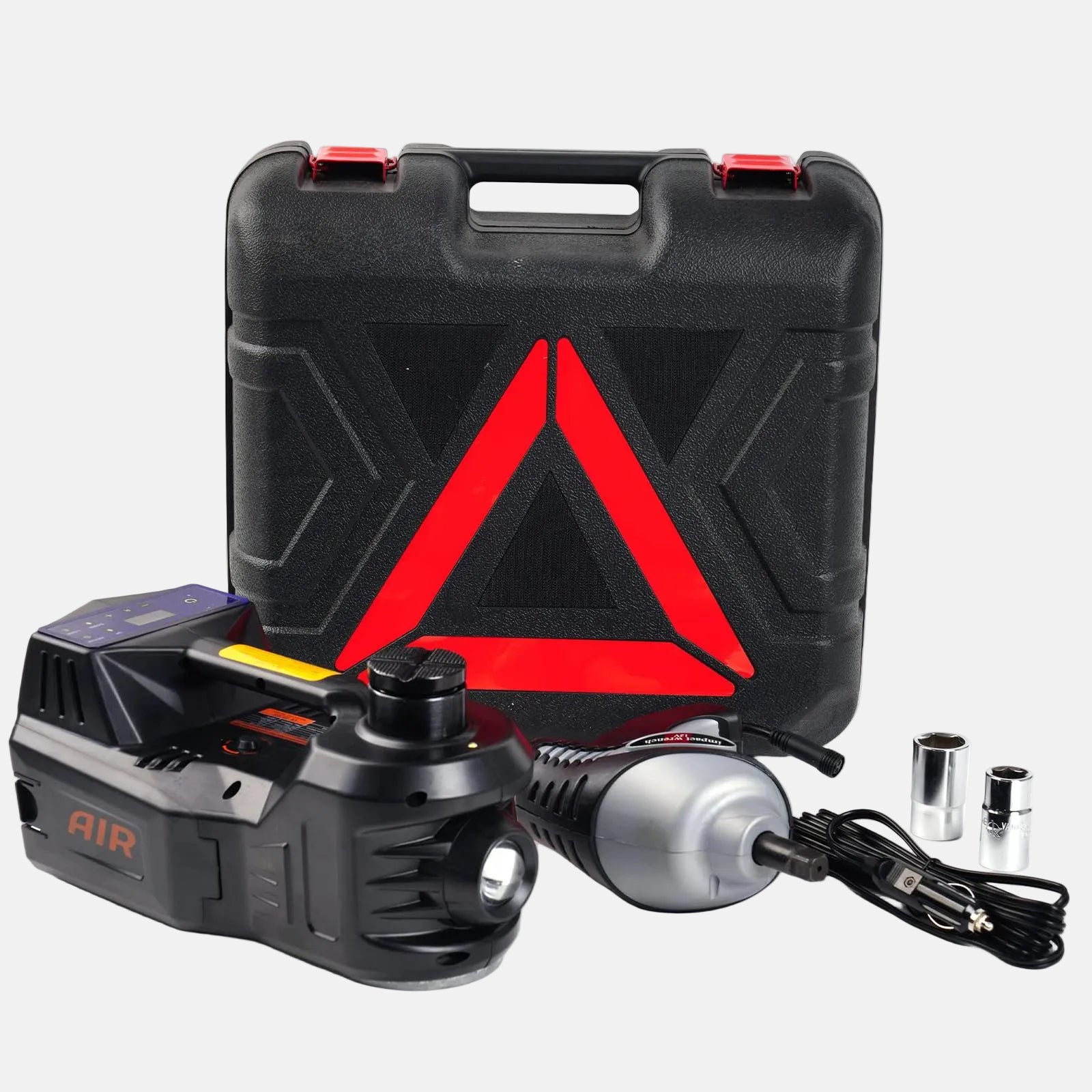 6 in 1 DC 12V Electric Hydraulic Floor Car Jack with Impact Wrench and Inflator Pump Set for All Cars |