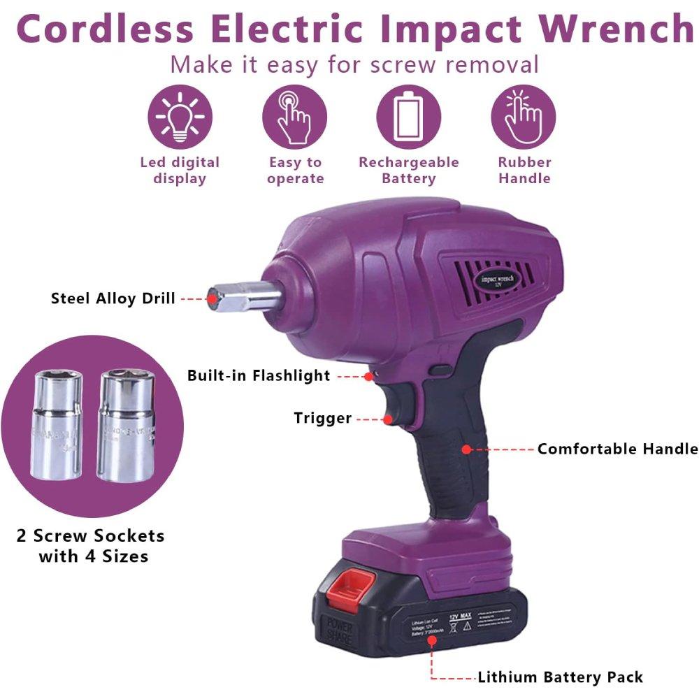 12V DC Cordless Electric Hydraulic Car Jack set– 5 Ton