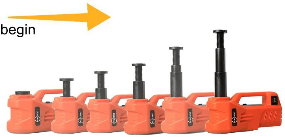 Refurbished – Janvitha DC 12V 450mm 3 Tons Electronic Hydraulic Car Jack for All Cars (Orange)