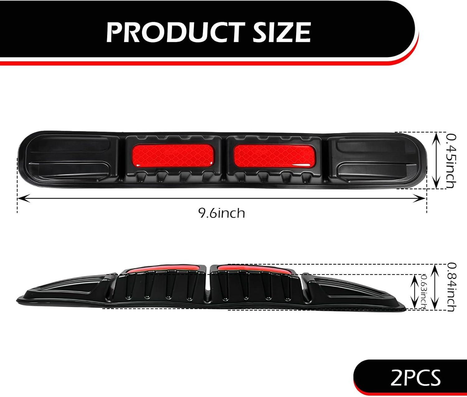 Universal Car Front&Rear Bumper Safe Guard Strip Protector Anti-Collision&Scratch for All Cars and Trucks (2, Red)