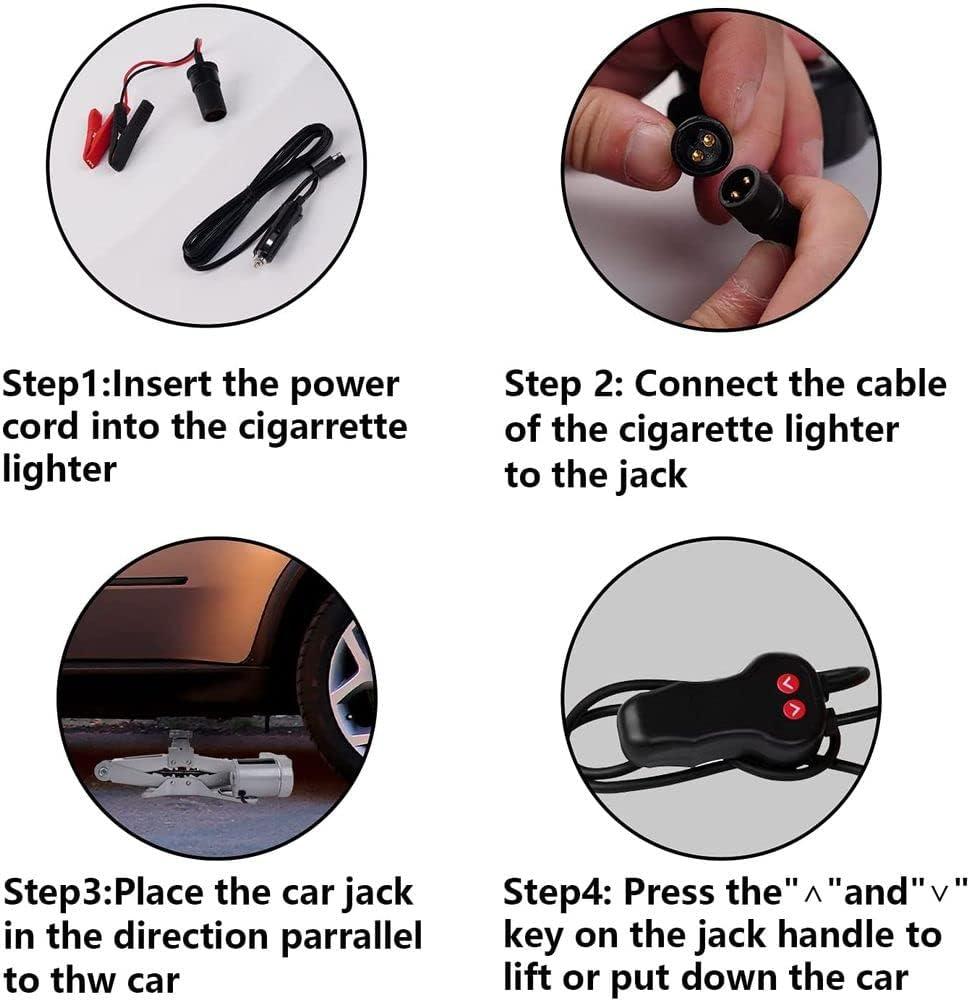 5 Ton 12V DC 2 in 1 Electric Scissor Jack with Impact wrench - 18 Months Warranty