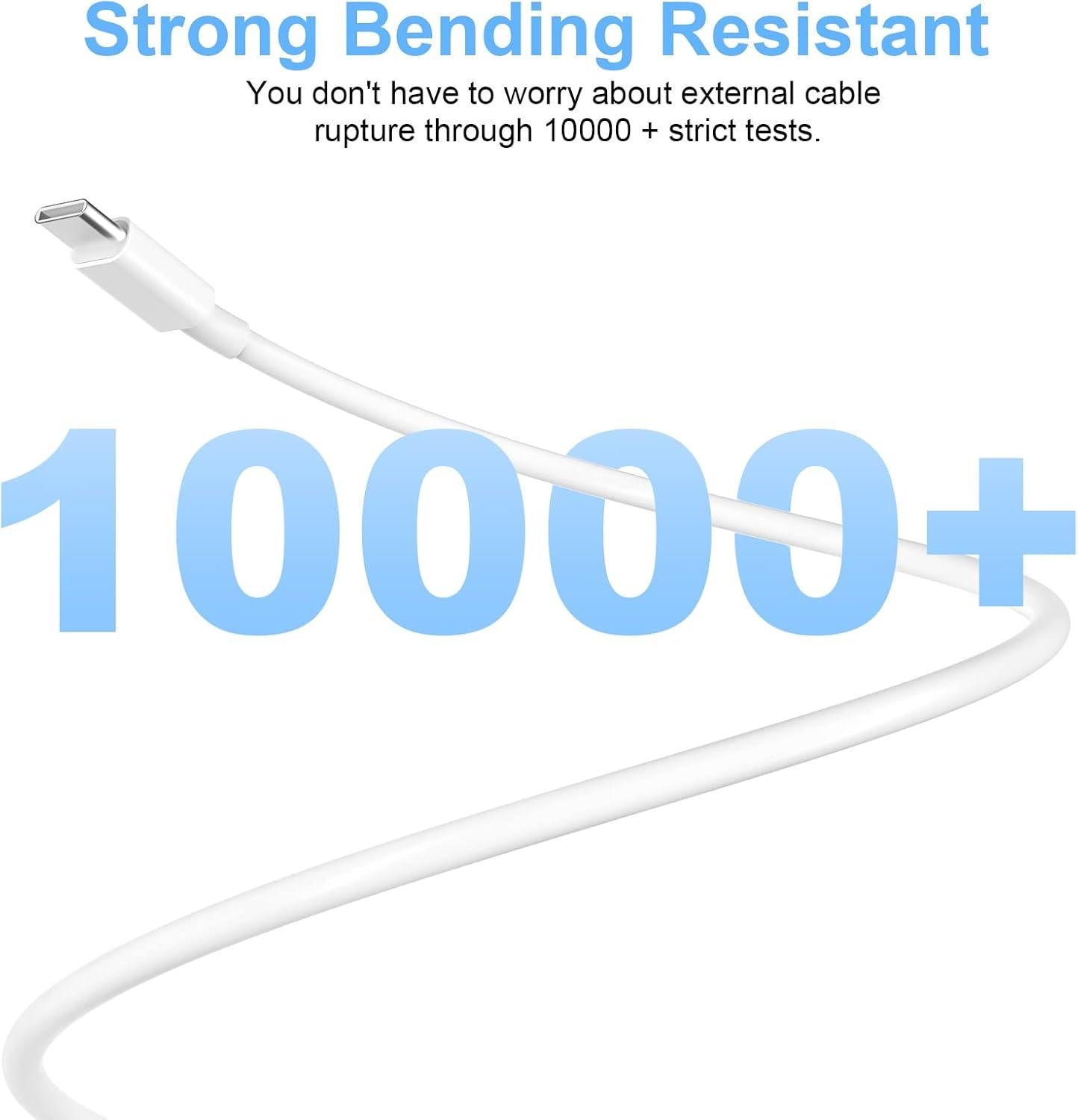 Type C to Type C Smartphone Cable (2 Pack) 3.3 ft Smartphone Fast Charger Cord - USB C Cable, Power Delivery Compatible