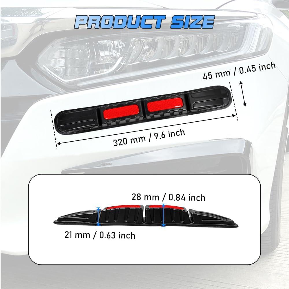 Universal Car Front&Rear Bumper Safe Guard Strip Protector Anti-Collision&Scratch for All Cars and Trucks (2, Red)