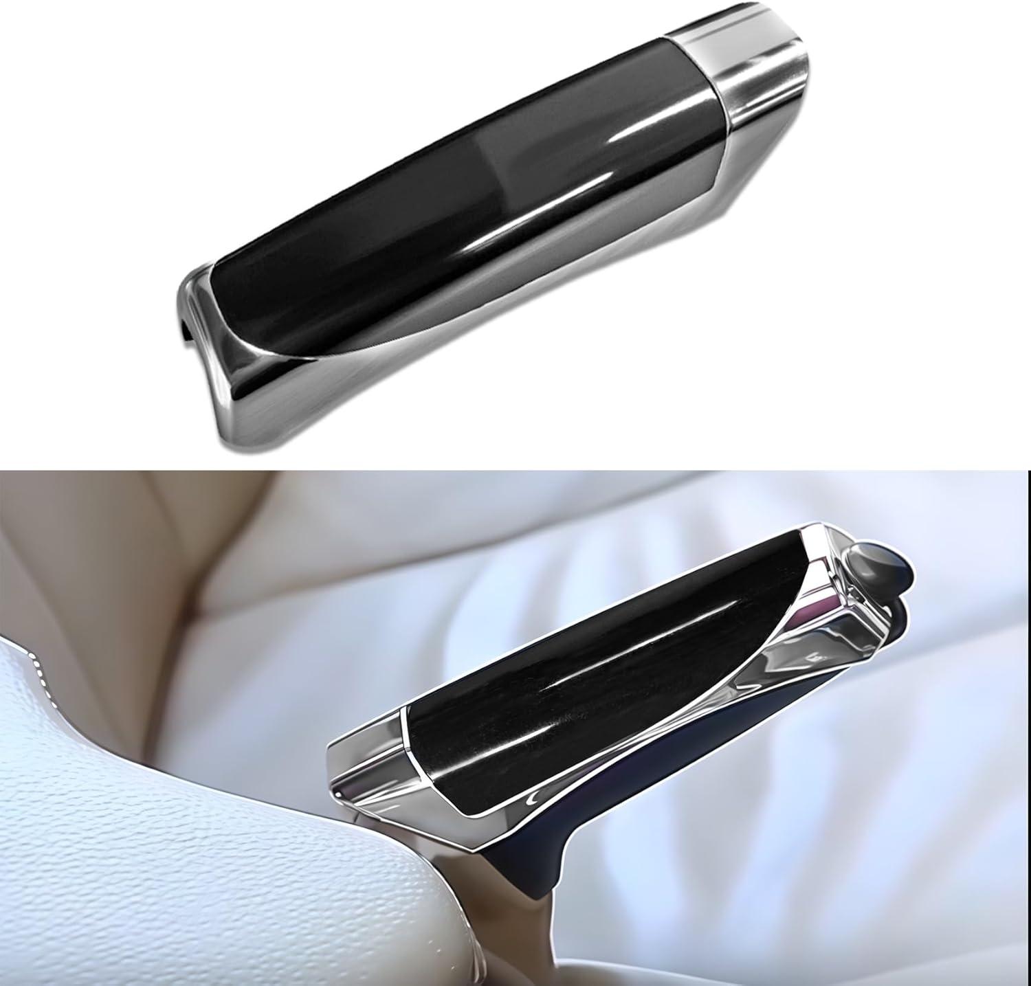 Car Handbrake Cover, ABS Parking Handbrake Decorative Cap with Comfortable Grip, Auto Handbrake Grip Cover, Universal Vehicle Interior Decor Accessories for Most Cars