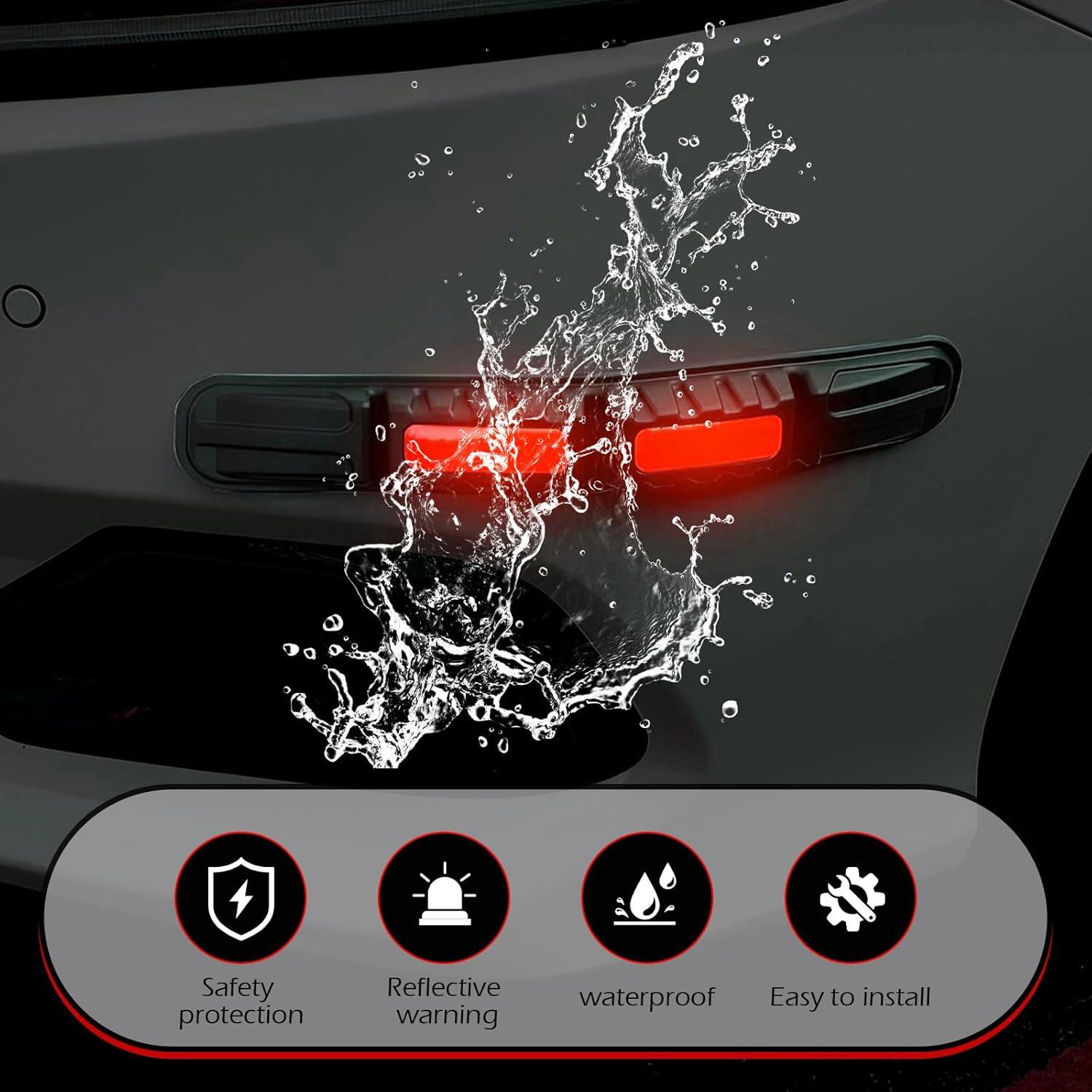 Universal Car Front&Rear Bumper Safe Guard Strip Protector Anti-Collision&Scratch for All Cars and Trucks (2, Red)