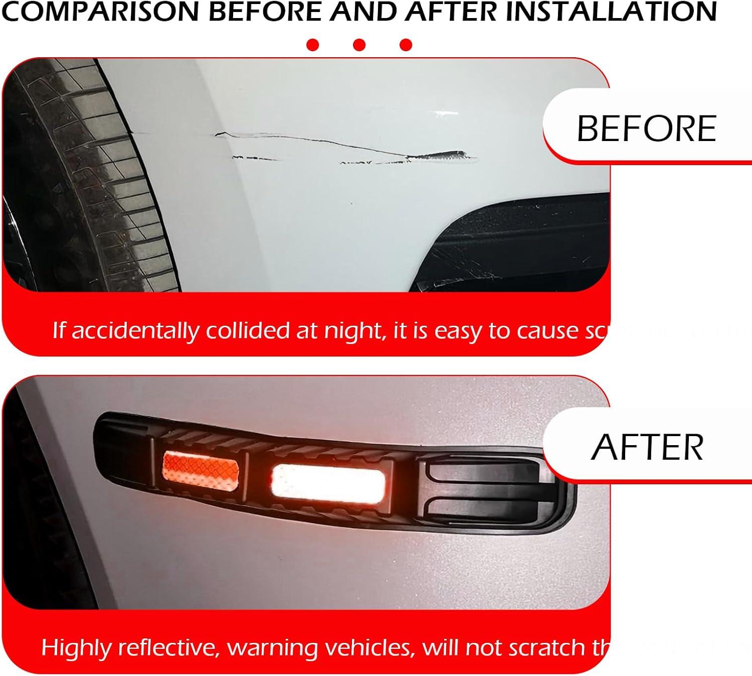Universal Car Front&Rear Bumper Safe Guard Strip Protector Anti-Collision&Scratch for All Cars and Trucks (2, Red)