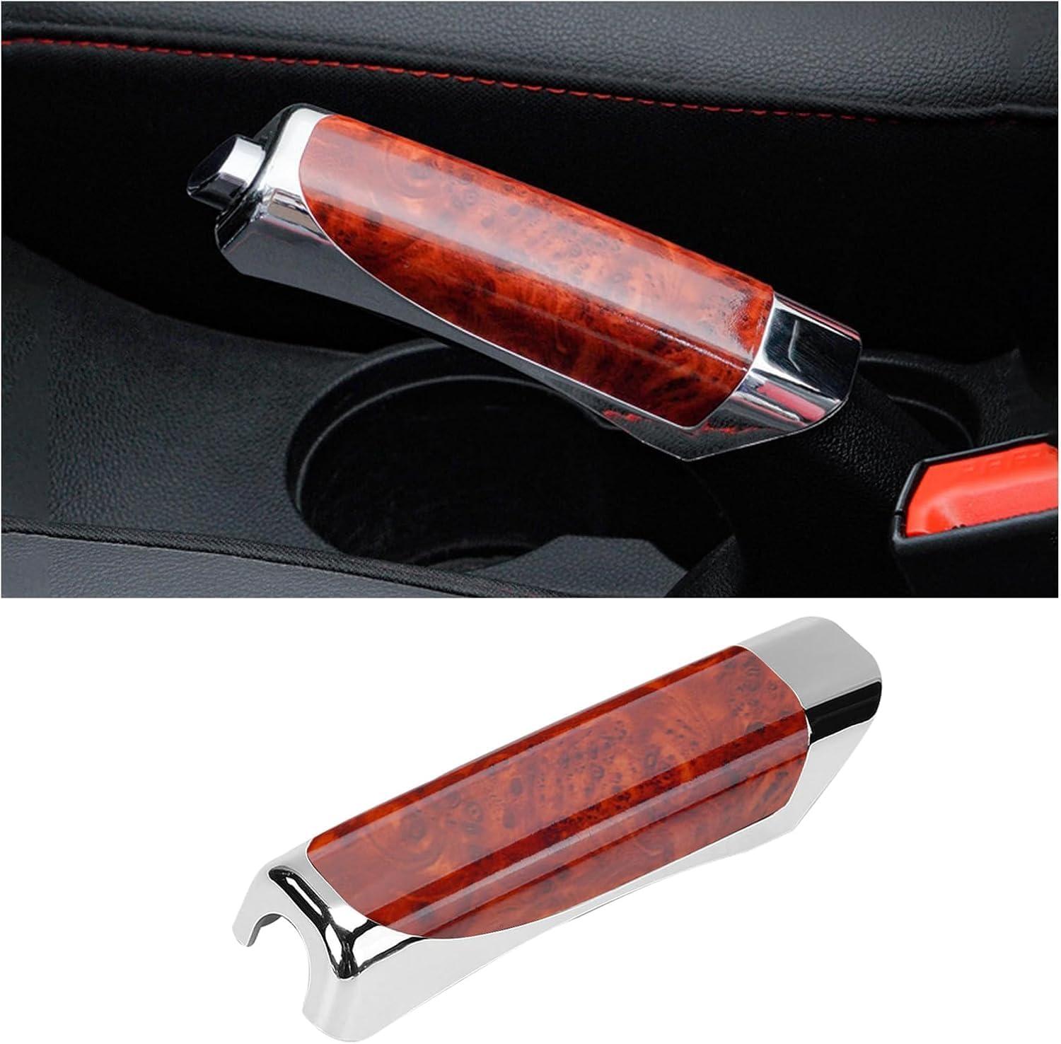 Car Handbrake Cover, ABS Parking Handbrake Decorative Cap with Comfortable Grip, Auto Handbrake Grip Cover, Universal Vehicle Interior Decor Accessories for Most Cars