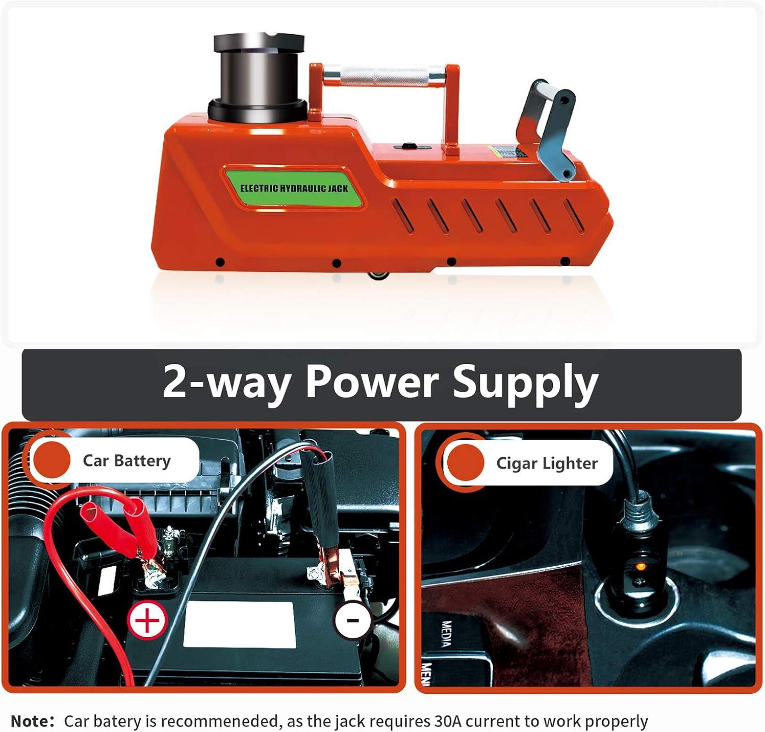 Electric Car Jack 10 Ton Capacity DC12V All Metal Hydraulic Jack for All Cars