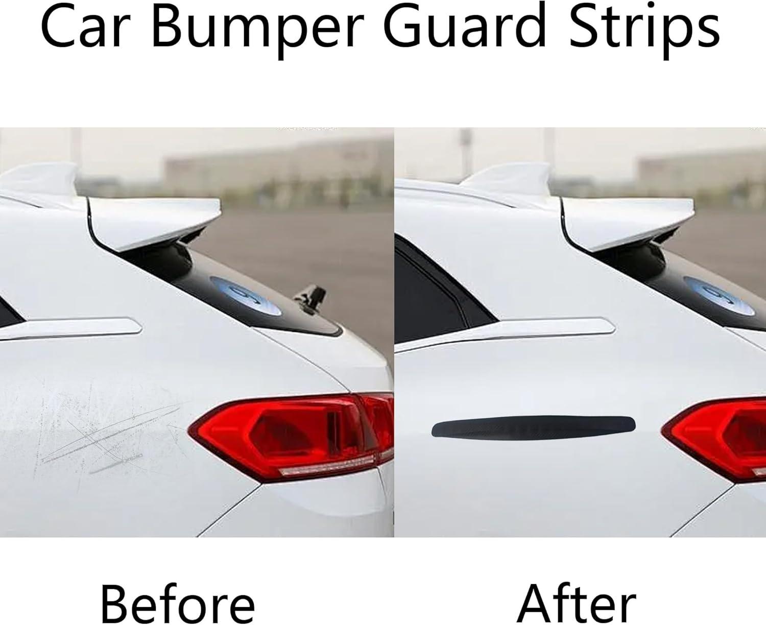 4 Pack Car Bumper Guard, Universal Rubber Protector for SUV - Front/Rear Anti Collision & Scratch Guard Strip