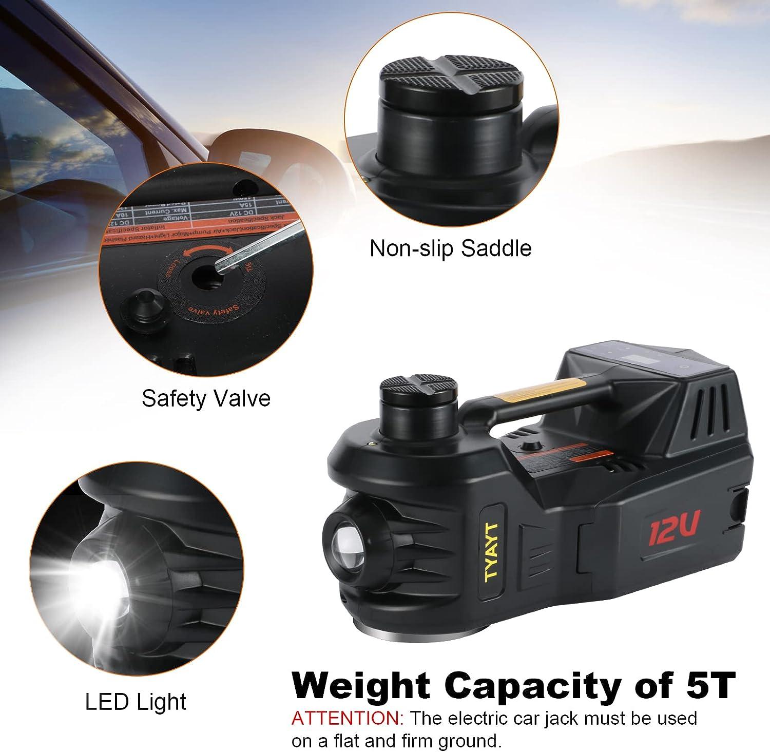 6 in 1 DC 12V Electric Hydraulic Floor Car Jack with Impact Wrench and Inflator Pump Set for All Cars |