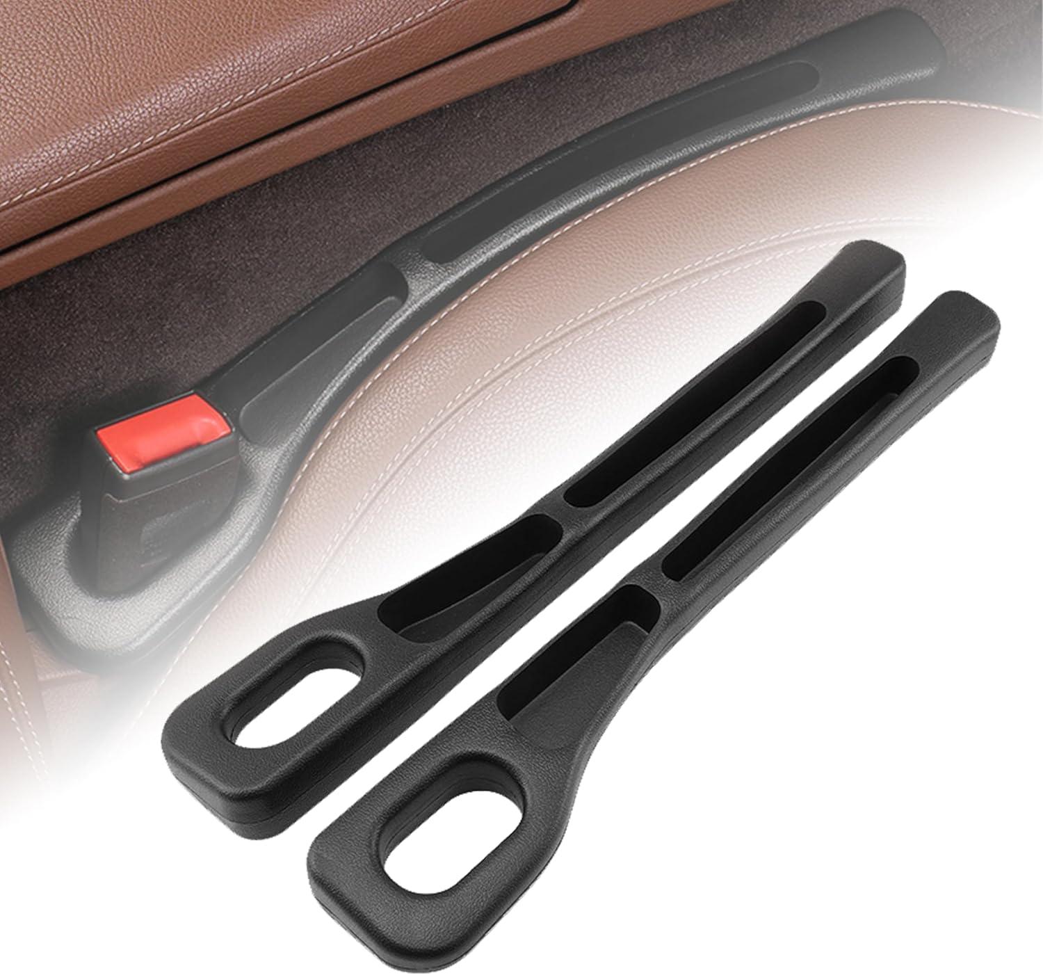 Car Seat Gap Filler, 2-Pack No-Drop Seat Side Gap Seam Filler Organizer with Phone Holder, Universal Fit Fill The Gap Between Seat & Console, Perfect for Car, SUV, Truck