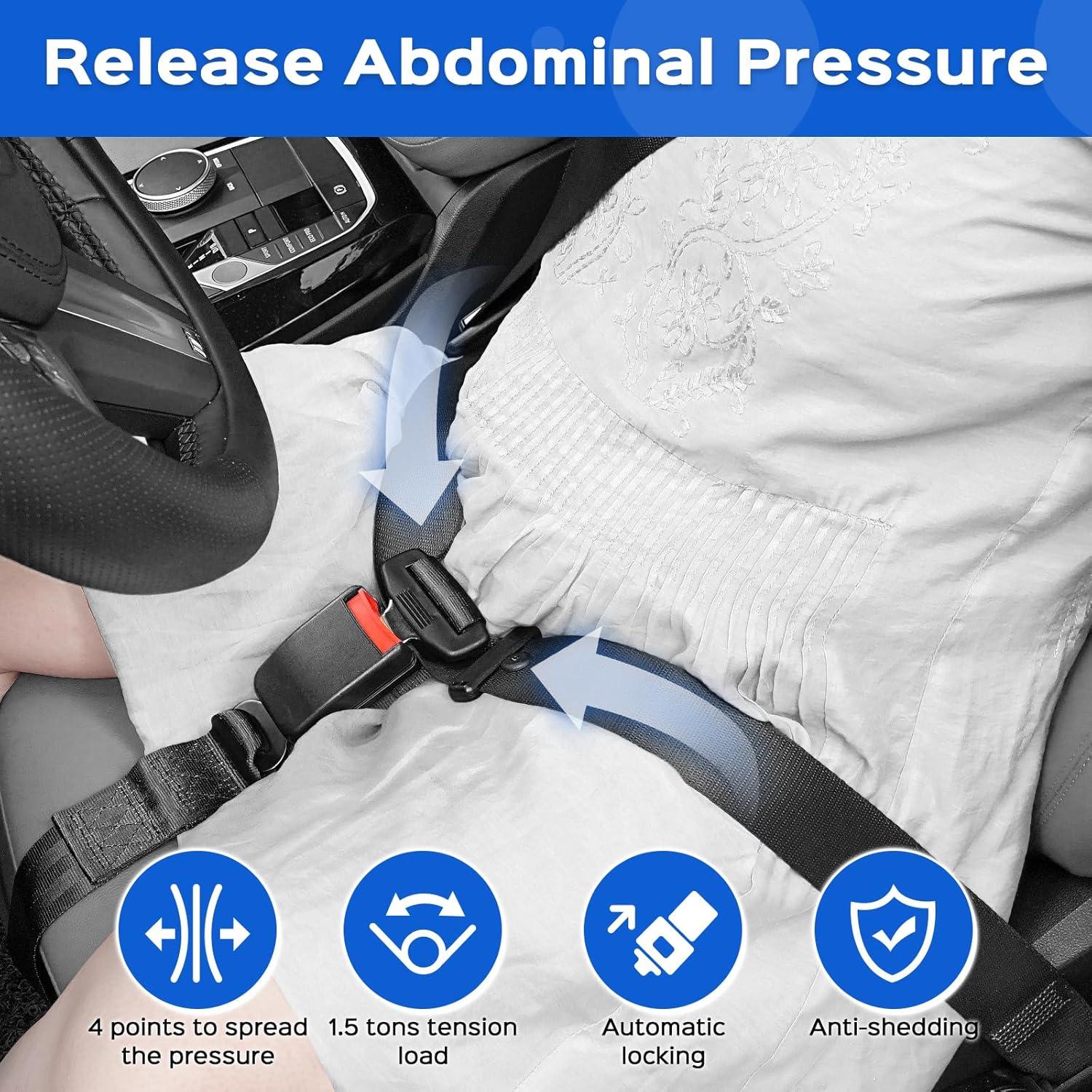 Pregnancy Car Seat Safety Belt Protector for Pregnancy Woman Black