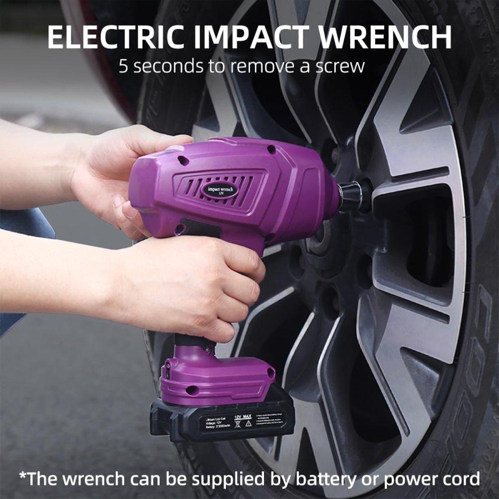 12V DC Cordless Electric Hydraulic Car Jack set– 5 Ton