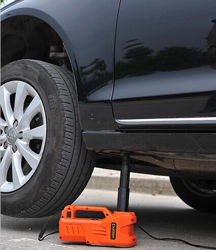 Refurbished – Janvitha DC 12V 450mm 3 Tons Electronic Hydraulic Car Jack for All Cars (Orange)