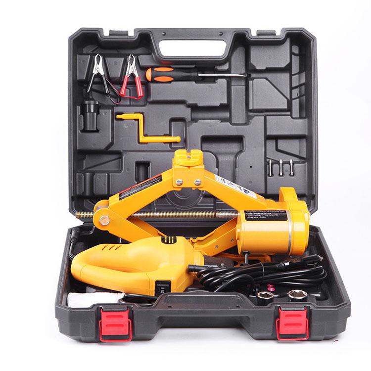 Electric Car Floor Jack Set 3 Ton 2-in-1 Automatic 12v Scissor Lift Jack with Impact Wrench for Tire Change Replacement for All Cars – 12 Months Warranty