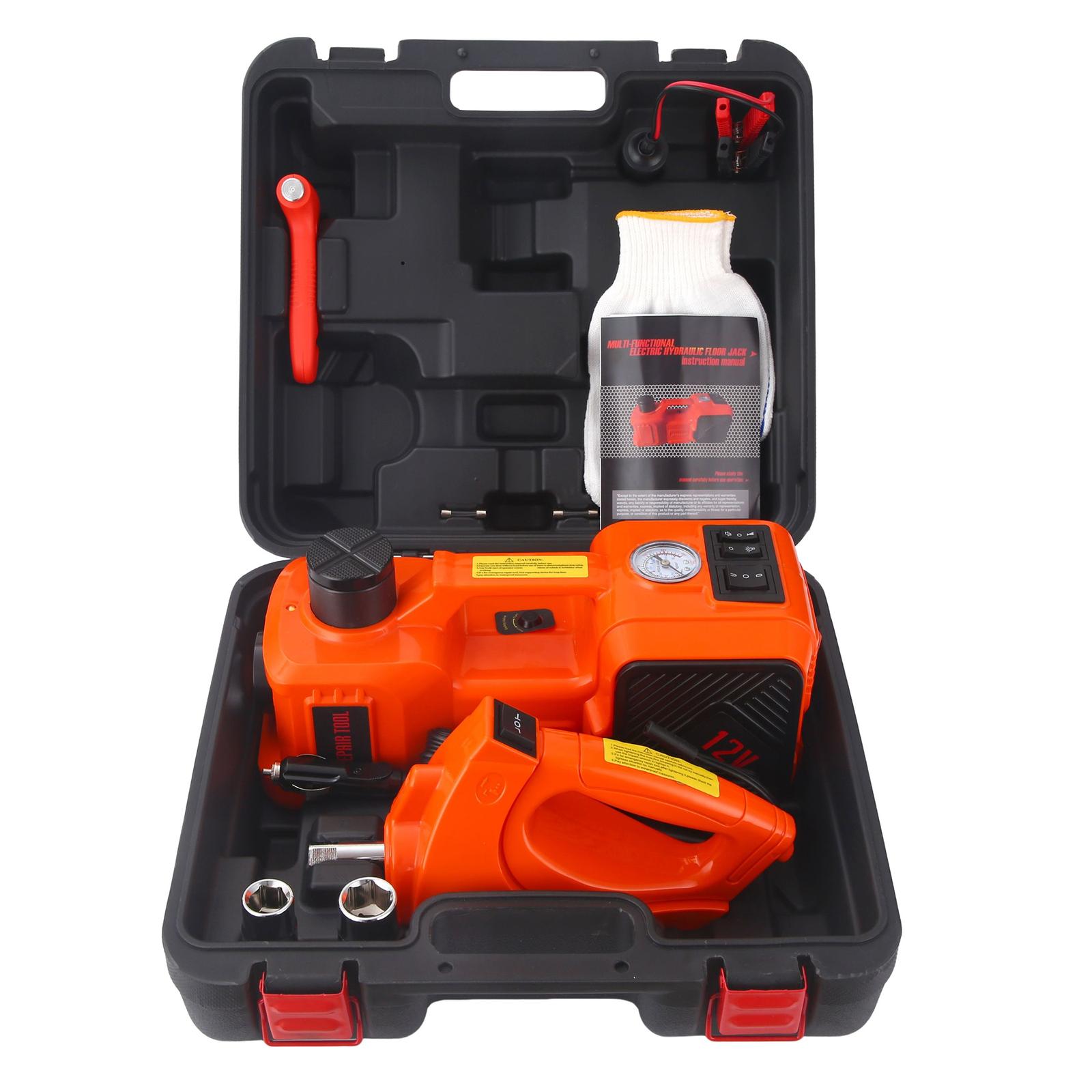 12V DC 5 Tons 6 in 1 Electric Hydraulic Car Jack set