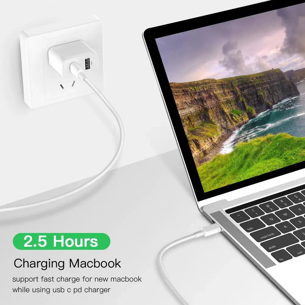 Type C to Type C Smartphone Cable (2 Pack) 3.3 ft Smartphone Fast Charger Cord - USB C Cable, Power Delivery Compatible