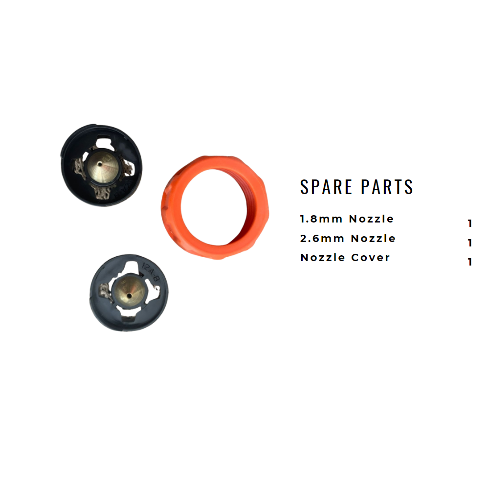Janvitha 550W Paint Sprayer Spare Parts : Copper Nozzles – 2, Nozzle Cap – 1 (only for JPS550B)