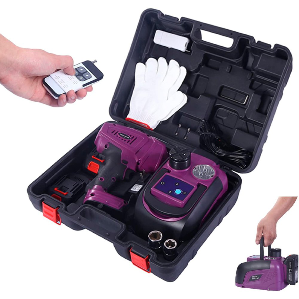 12V DC Cordless Electric Hydraulic Car Jack set– 5 Ton