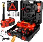 12V DC 5 Tons Electric Hydraulic Car Jack 6-in-1 Car Jack Set with Impact Wrench for All Cars Use – 24 Months Warranty