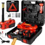 12V DC 5 Tons Electric Hydraulic Car Jack 6-in-1 Car Jack Set with Impact Wrench for All Cars Use – 24 Months Warranty