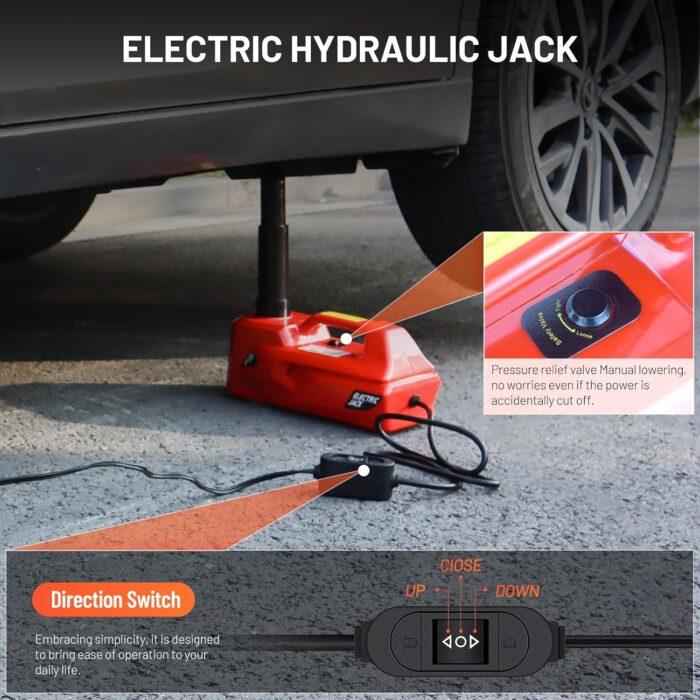 DC 12V 450mm 5 Tons Electronic Hydraulic Car Jack with Box - 24 Months Warranty - Image 5