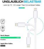 Pack of 2 USB C to Lightning Cable 20W 1M iPhone Fast Charger Cable USB-C Power Delivery Charging Cord - Image 5