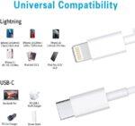 Pack of 2 USB C to Lightning Cable 20W 1M iPhone Fast Charger Cable USB-C Power Delivery Charging Cord - Image 4