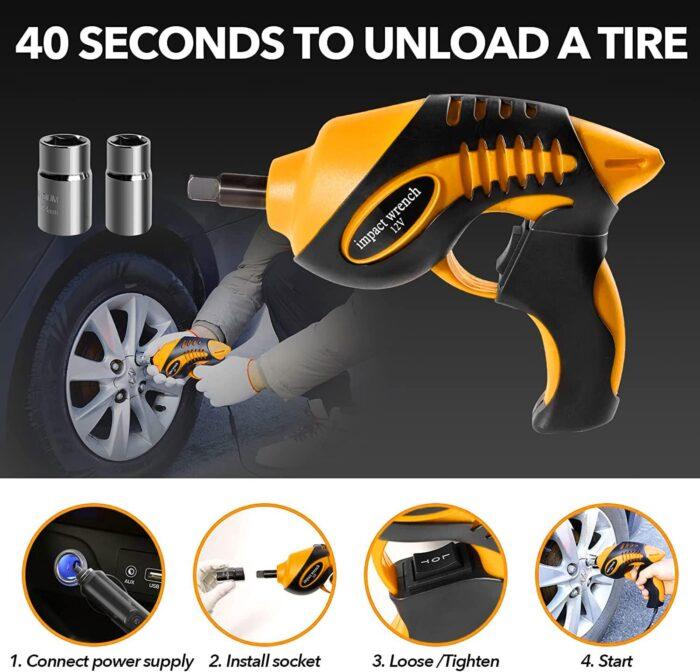 12V Electrical Impact wrench for all cars (Model JIW-YHP) - Image 8