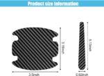 8PCS Car Door Handle Scratch Protectors, Carbon Fiber Car Door Handle Bowl Sticker, Universal Auto Doors Handles Paint Guard Cover, Doors Handles Cup Protective Film for Cars (Black) - Image 8