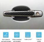 8PCS Car Door Handle Scratch Protectors, Carbon Fiber Car Door Handle Bowl Sticker, Universal Auto Doors Handles Paint Guard Cover, Doors Handles Cup Protective Film for Cars (Black) - Image 2