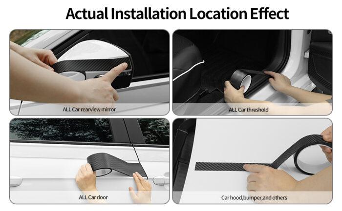 Car Door Edge Guard 5CM – 5D Carbon Fiber Scratch Protector Tape for Bumper, Sill & More (Universal Fit) (Copy) - Image 9