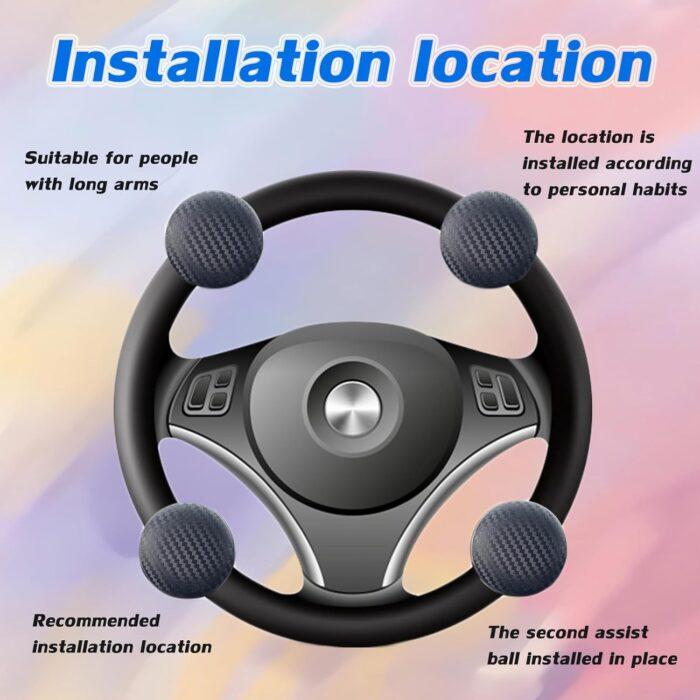 Car Steering Wheel Booster Spinner Knob 360-Degree Rotating Knob Ball Effort-Saving One-Handed Steering Booster - Image 3