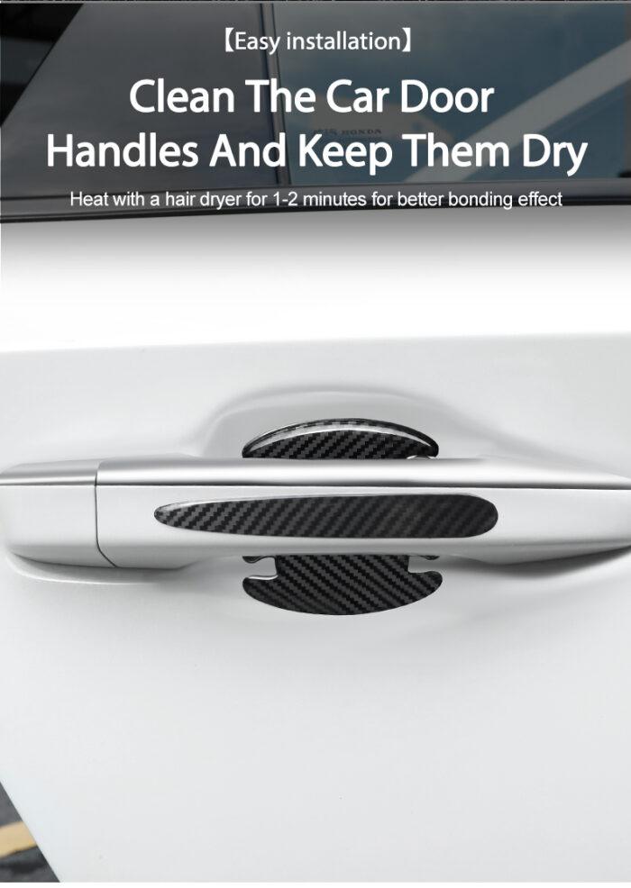 Car Door Handle Cup Protector Reflective Stickers – 8 PCS Universal Carbon Fiber Protection Film - Image 5
