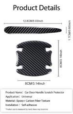 Car Door Handle Cup Protector Reflective Stickers – 8 PCS Universal Carbon Fiber Protection Film - Image 6