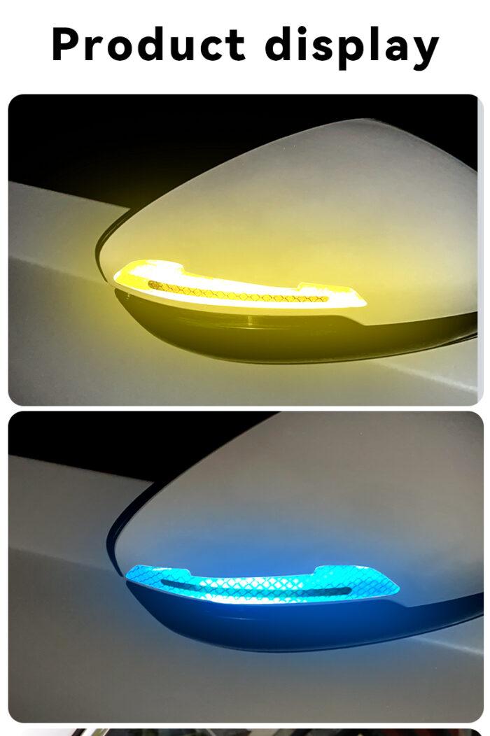 Universal Reflective Rearview Mirror Trim Stickers – Anti-Collision & Anti-Scratch Warning Decals (2PCS) - Image 9