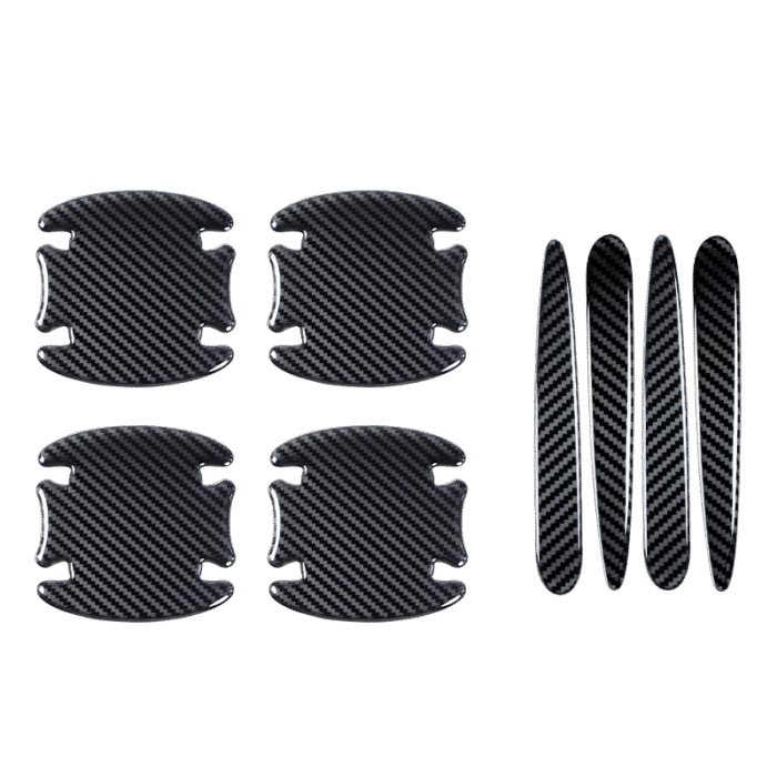 Car Door Handle Cup Protector Reflective Stickers – 8 PCS Universal Carbon Fiber Protection Film - Image 4