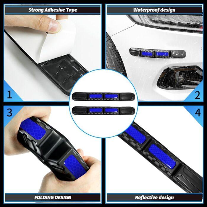 Universal Car Front&Rear Bumper Safe Guard Strip Protector  for All Cars and Trucks (2, Blue) - Image 2
