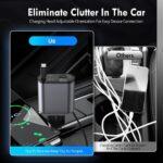 4-in-1 120W Retractable Fast Car Charger with C to C Ports - Image 3