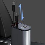 4-in-1 120W Retractable Fast Car Charger with C to C Ports - Image 2