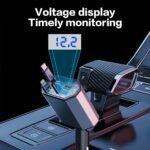 Janvitha 4-in-1 120W Retractable Fast Car Charger with Lightening and C to C - Image 6