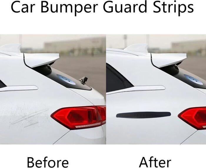 Janvitha 4 Pack Car Bumper Guard, Universal Rubber Protector for SUV - Front/Rear Anti Collision & Scratch Guard Strip (Black) - Image 7